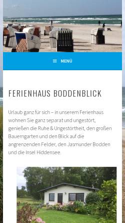 Vorschau der mobilen Webseite www.ruegen-jasmund.de, Ferienhaus mit Boddenblick