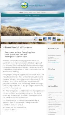 Vorschau der mobilen Webseite rügen-urlaub.de, Naturcampingplatz Alt-Reddevitz