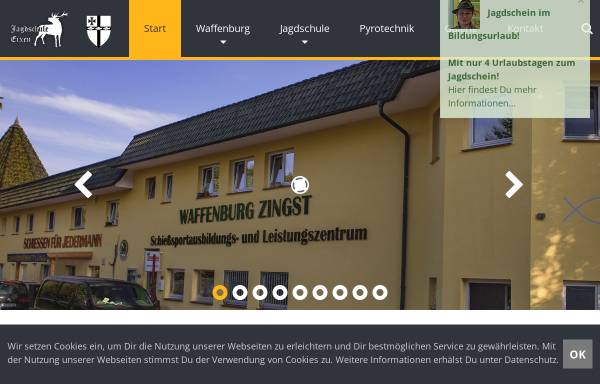 Vorschau von www.waffenhandelzingst.de, Waffenburg Zingst