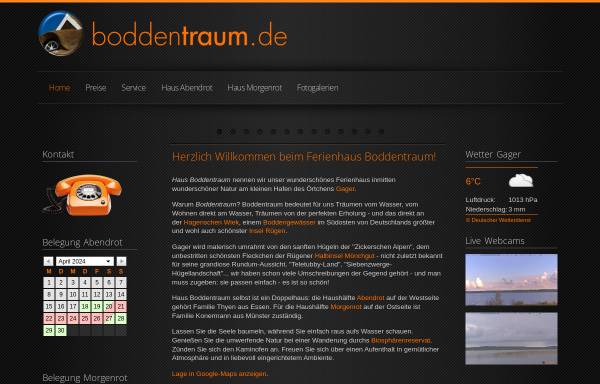 Vorschau von www.boddentraum.de, Boddentraum