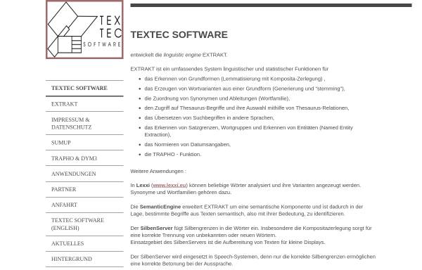Vorschau von www.textec.de, Textec Software