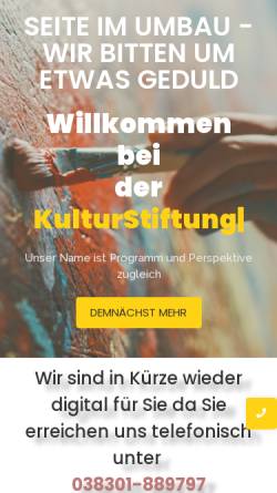 Vorschau der mobilen Webseite www.kulturstiftung-ruegen.de, Kulturstiftung Rügen