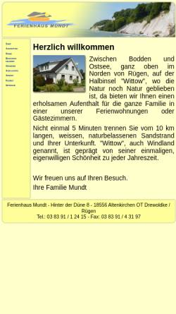 Vorschau der mobilen Webseite www.ferienhaus-mundt.de, Ferienhaus Mundt