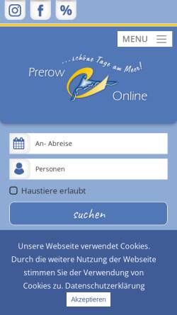 Vorschau der mobilen Webseite www.prerow-online.de, Prerow-Online Hämer & Malt GbR