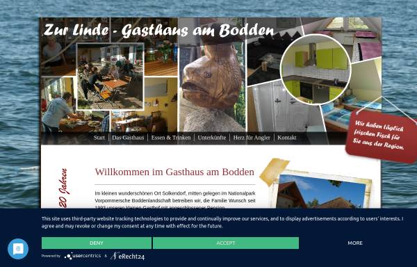 Vorschau von www.ferienwohnung-wunsch.de, Ferienwohnung und Gaststätte Zur Linde; Inhaberin: Liane Wunsch