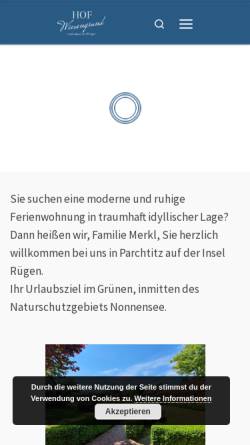 Vorschau der mobilen Webseite www.wiesengrund-ruegen.de, Hof Wiesengrund