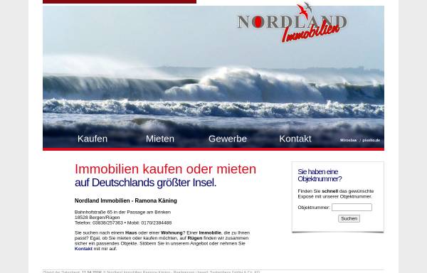 Vorschau von www.nordland-immobilien.de, Nordland Immobilien