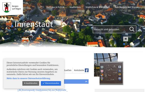 Vorschau von www.stadt-bergen-auf-ruegen.de, Stadt Bergen auf Rügen