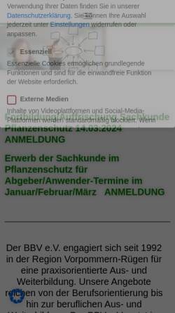 Vorschau der mobilen Webseite www.bildung-bedeutet-verstehen.de, Berufsbildungsverein Tribsees e.V