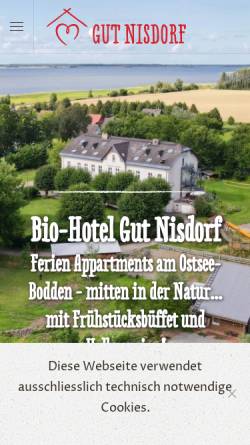 Vorschau der mobilen Webseite gut-nisdorf.de, Gut Nisdorf