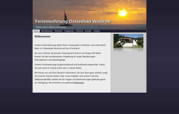 Vorschau von www.fewo-wustrow.de, Ferienwohnung Donnerhak