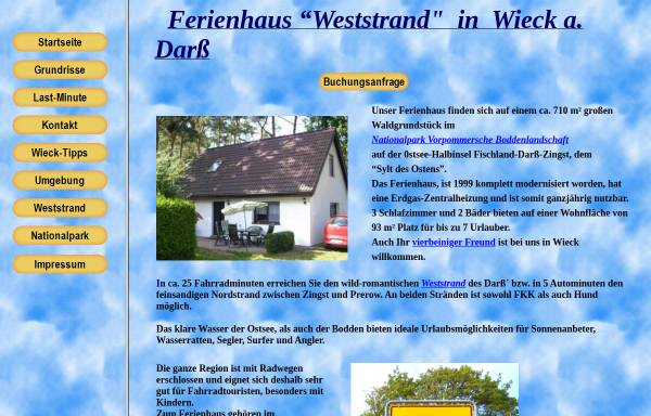 Vorschau von www.ferienhaus-weststrand.de, Ferienhaus Weststrand