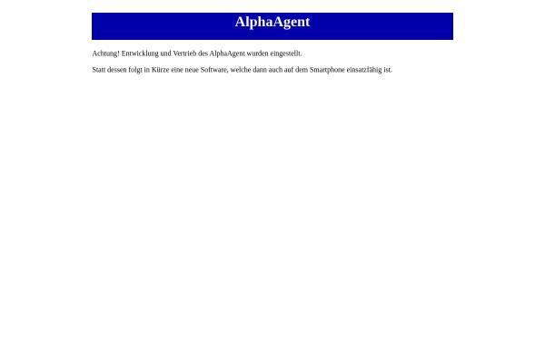 Vorschau von www.alphaagent.de, Plattformunabhängige Java-Groupware