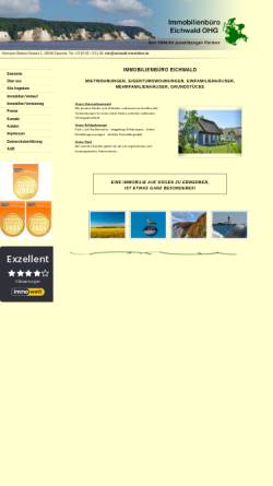 Vorschau der mobilen Webseite www.eichwald-immobilien.de, Immobilienbüro Eichwald OHG