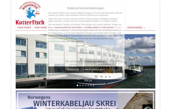 Vorschau von sassnitz.kutterfisch.de, Kutter- und Küstenfisch Rügen GmbH