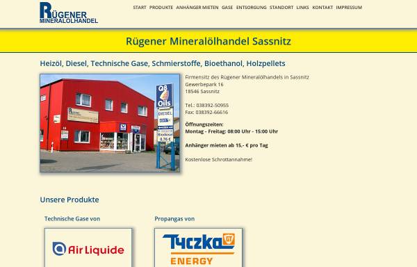 Vorschau von www.ruegenoel.de, Rügener Mineralölhandel