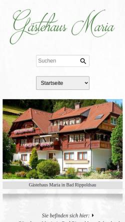 Vorschau der mobilen Webseite gaestehausmaria.de, Gästehaus Maria