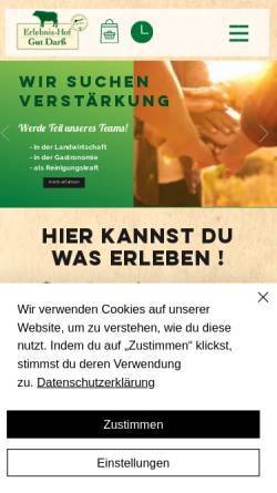 Vorschau der mobilen Webseite www.gut-darss.de, Gut Darß GmbH & Co. KG