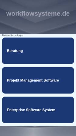 Vorschau der mobilen Webseite www.workflowsysteme.de, Workflow Management Systeme
