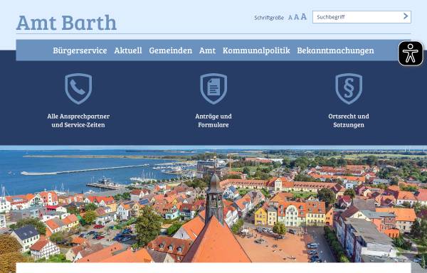 Vorschau von www.amt-barth.de, Amt Barth