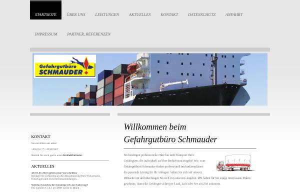 Vorschau von www.gefahrgut-schmauder.de, Gefahrgutbüro Schmauder
