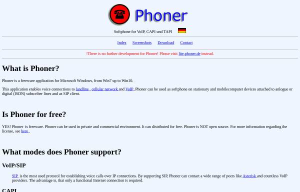 Vorschau von www.phoner.de, Phoner