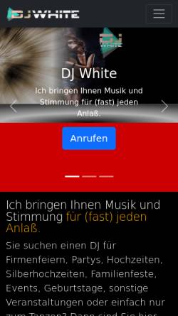 Vorschau der mobilen Webseite www.dj-white.de, DJ White