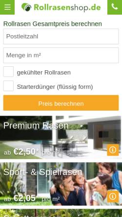 Vorschau der mobilen Webseite www.rollrasenshop.de, RollrasenShop, Inhaber: Ing. Wilfried Loeffen