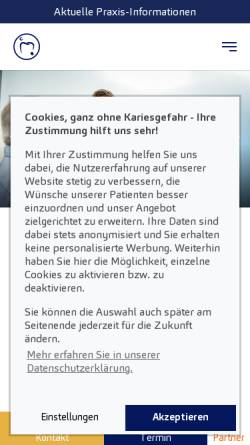 Vorschau der mobilen Webseite www.zahnarzt-eberle.de, Dr. Christoph Eberle, Zahnarzt