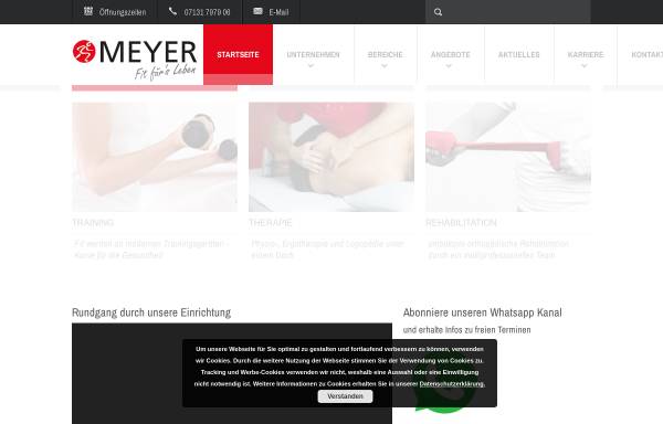 Vorschau von www.meyer.de, Meyer Training und Therapie