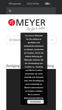 Vorschau der mobilen Webseite www.meyer.de, Meyer Training und Therapie