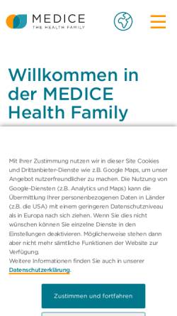 Vorschau der mobilen Webseite www.medice.de, Medice Arzneimittel Pütter GmbH & Co. KG