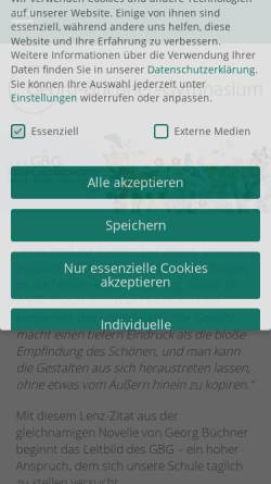 Vorschau der mobilen Webseite gbgseelze.de, Georg-Büchner-Gymnasium