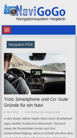 Vorschau der mobilen Webseite navigogo.de, NaviGoGo