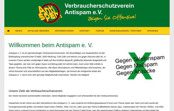 Vorschau von www.antispam-ev.de, Antispam e.V.