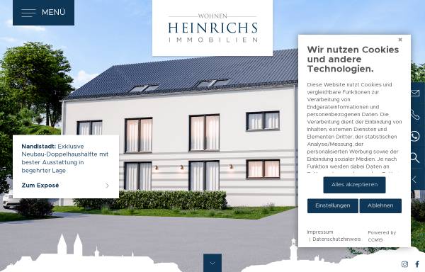 Vorschau von www.heinrichsimmobilien.de, Heinrichs Immobilien
