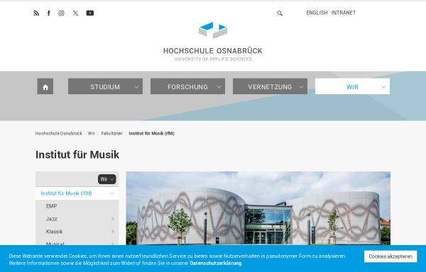 Vorschau von www.ifm.hs-osnabrueck.de, Institut für Musik