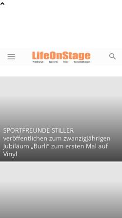 Vorschau der mobilen Webseite www.lifeonstage.de, Life on Stage