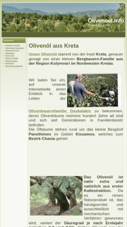 Vorschau der mobilen Webseite olivenoel.info, Olivenöl.info, Alexandra Drechou