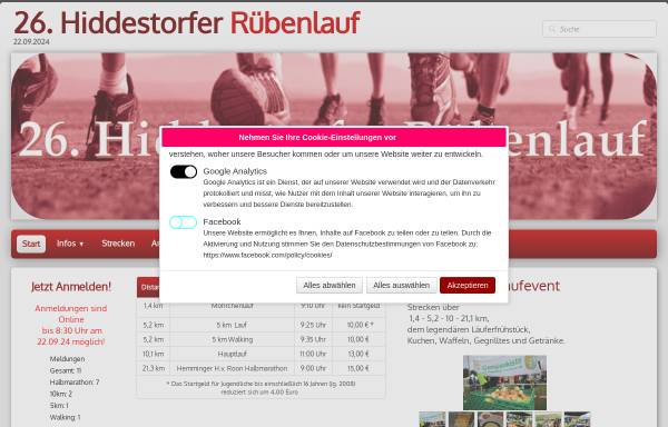 Vorschau von www.ruebenlauf.de, Rübenlauf des SVE Hiddestorf