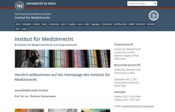 Institut für Medizinrecht an der Universität zu Köln