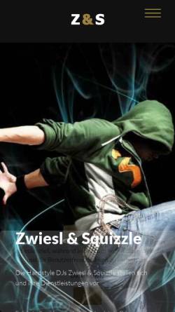 Vorschau der mobilen Webseite www.zwiesl-squizzle.de, DJ Zwiesel & Squizzle