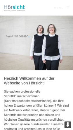 Vorschau der mobilen Webseite schriftdolmetscher-berlin.de, Hörsicht Schriftdolmetscher