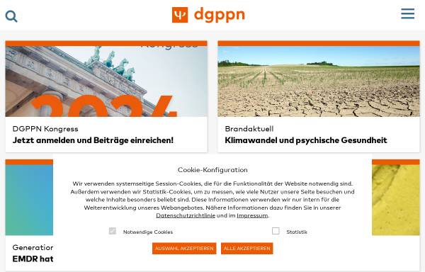 Vorschau von www.dgppn.de, DGPPN - Deutsche Gesellschaft für Psychiatrie, Psychotherapie und Nervenheilkunde