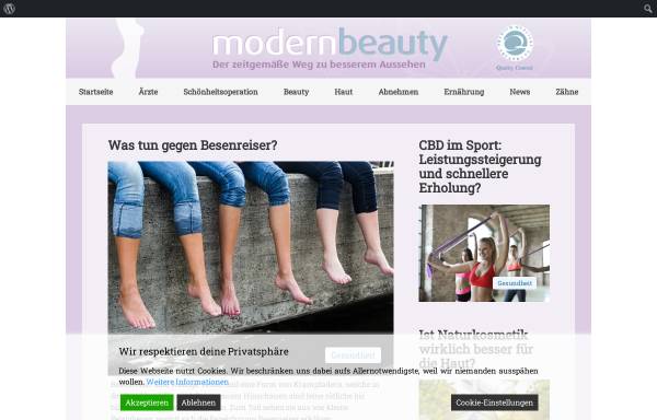 Vorschau von www.modernbeauty.de, Modern Beauty