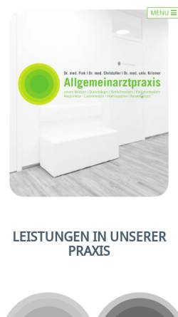 Vorschau der mobilen Webseite www.praxis-obere-waessere.de, Allgemeinarztpraxis Reutlingen