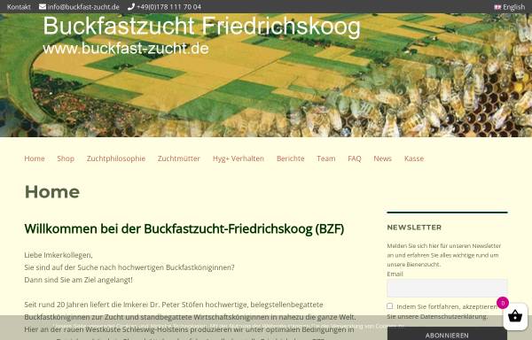 Vorschau von buckfast-zucht.de, Buckfast Zuchtgemeinschaft Friedrichskoog