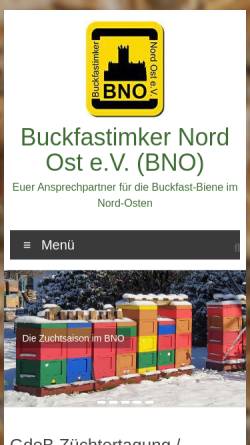 Vorschau der mobilen Webseite www.buckfast-mv.de, Landesverband der Buckfastimker Mecklenburg-Vorpommern e.V.