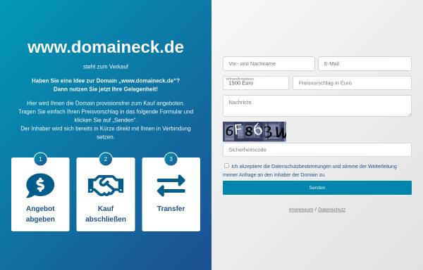 Vorschau von www.domaineck.de, DomainEck