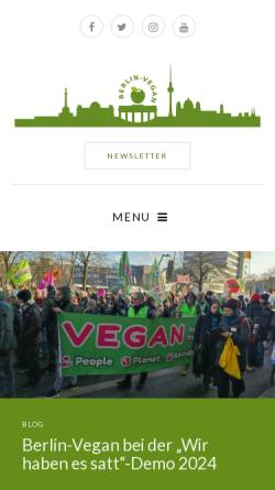 Vorschau der mobilen Webseite www.berlin-vegan.de, Berlin-Vegan